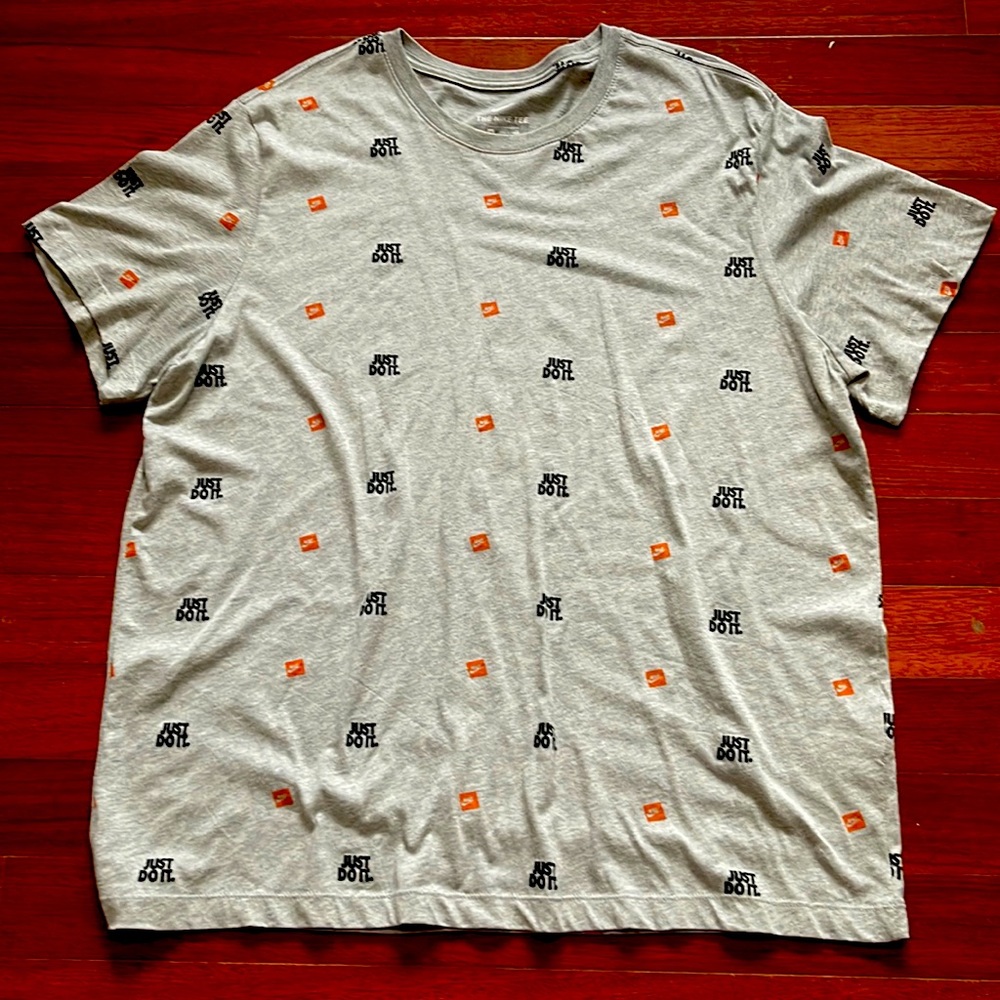Nike Just Do It Grey spell out Shirt XXL